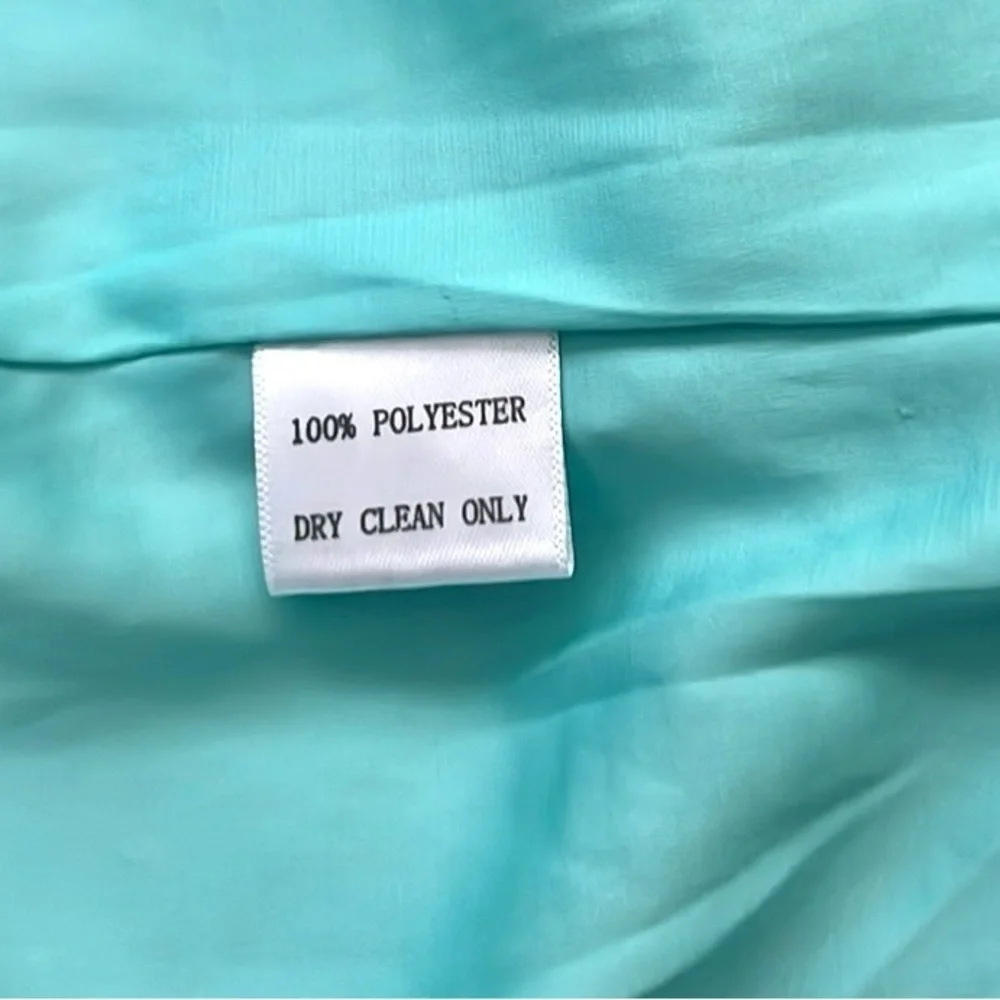 NWT,Alberto Makali,Statement Piece,Metallic Pull-Closed Cape,Unique Seafoam-Teal - Picture 12 of 14
